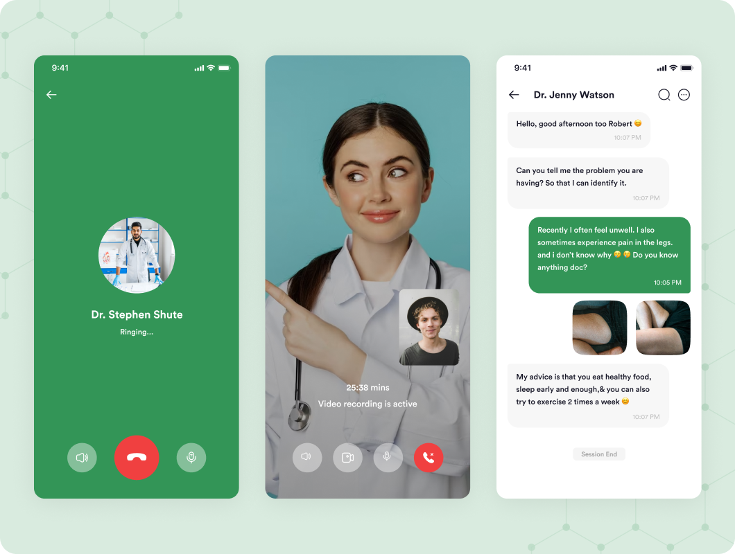 Live chats and video conferencing