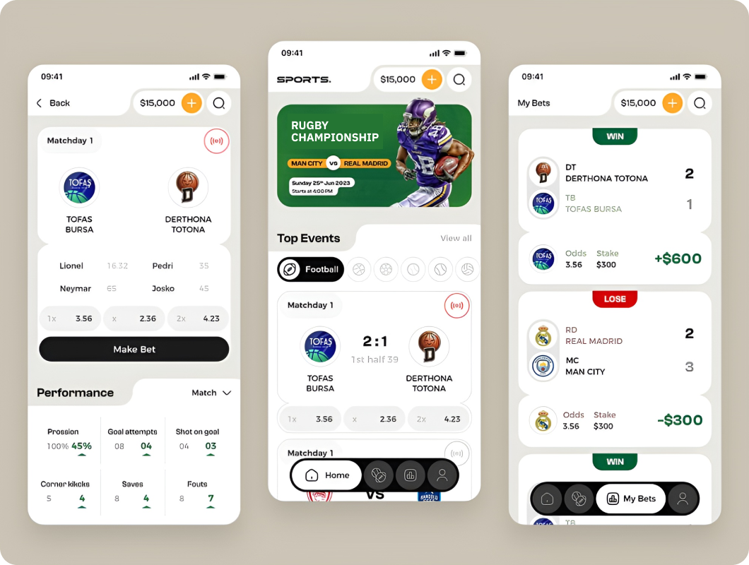 Rugby Betting App development