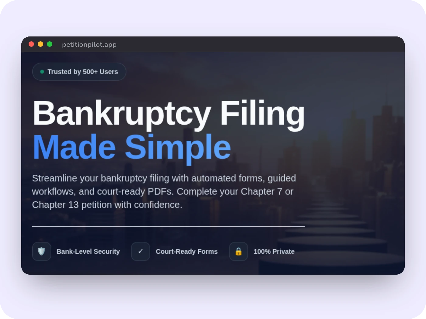 PetitionPilot: Bankruptcy Form Automation Platform