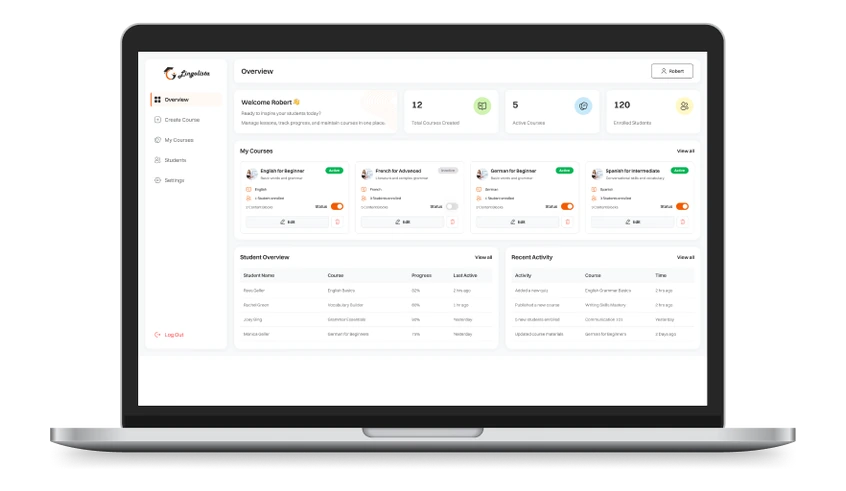 Lingolista: Language Learning Platform for Teachers