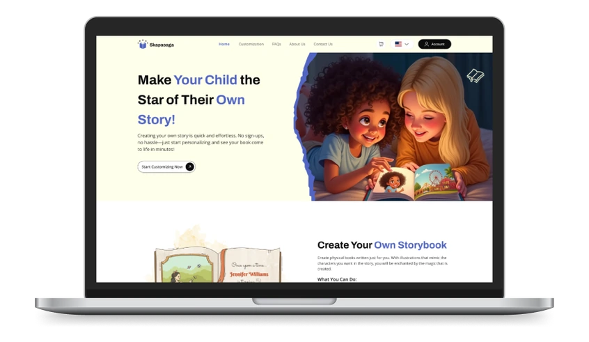 Skapasaga: AI-Powered Personalized Storybook Platform
