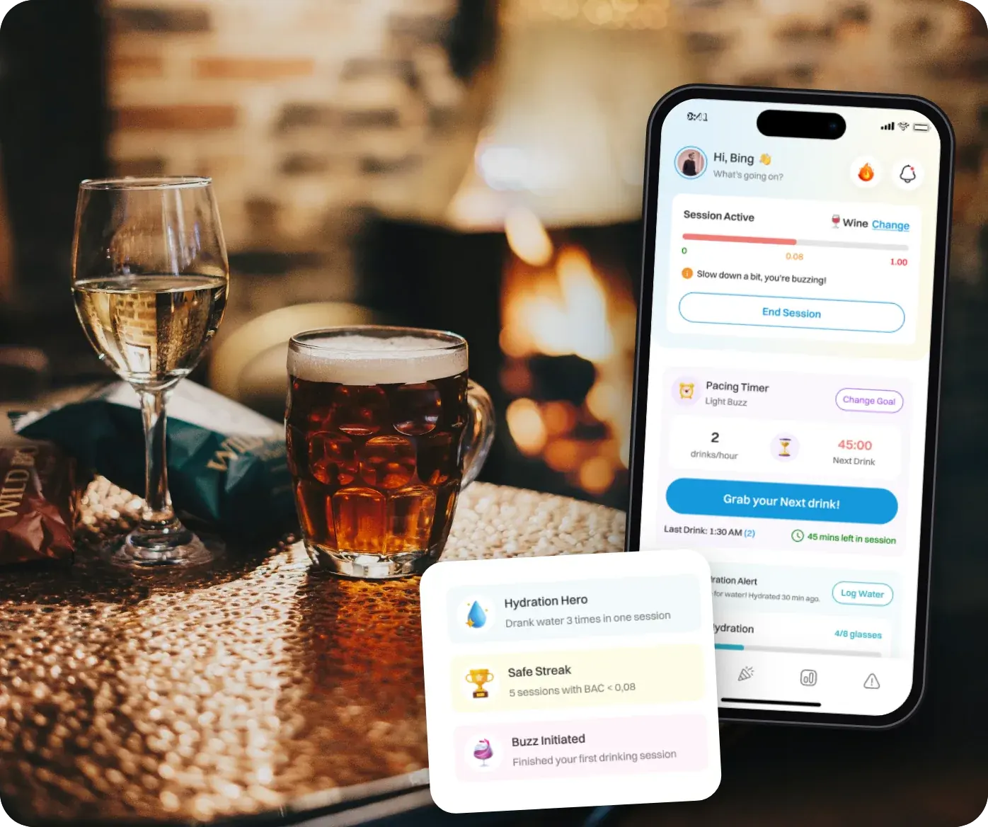 Buzzline: BAC Tracking & Social Drinking App