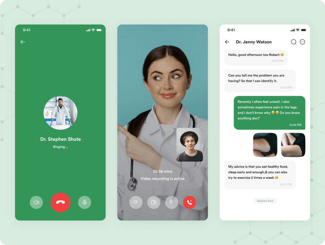 Live chats and video conferencing