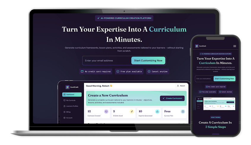 CurriCraft: AI Curriculum Design Platform